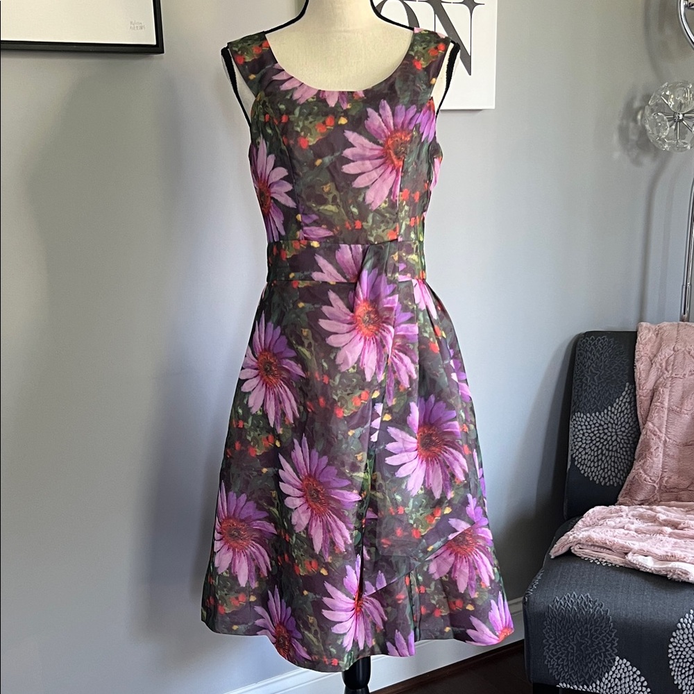 Geode A-line Floral Print Dress